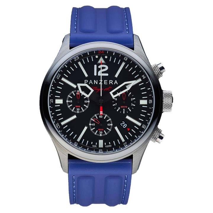 Flieger 46 Chronograph Steel Blue