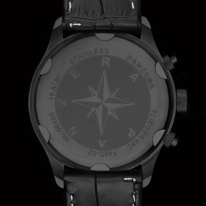 Flieger 46 Chronograph Black Silicon