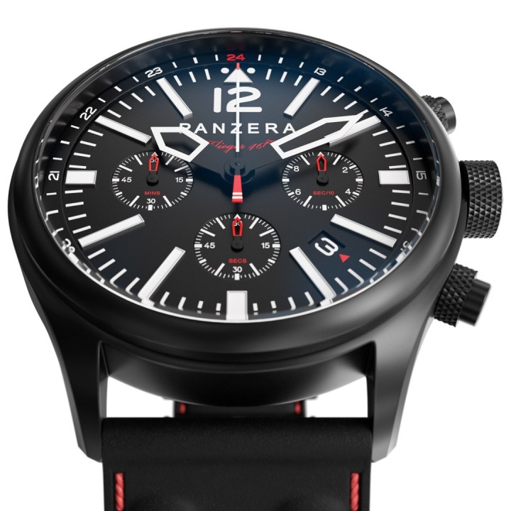 Flieger 46 Chronograph Black Blue