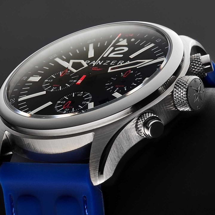 Flieger 46 Chronograph Steel Red