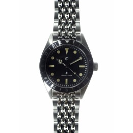 Classic 1960s Pattern Sterile Hybrid Bracelet Dual Time Zone Divers