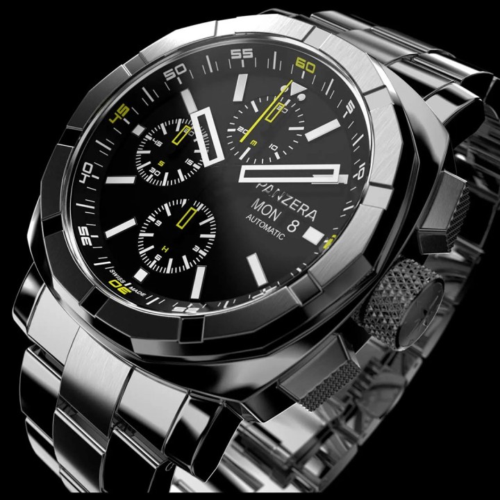 Aquamarine Swiss Automatic Chronograph