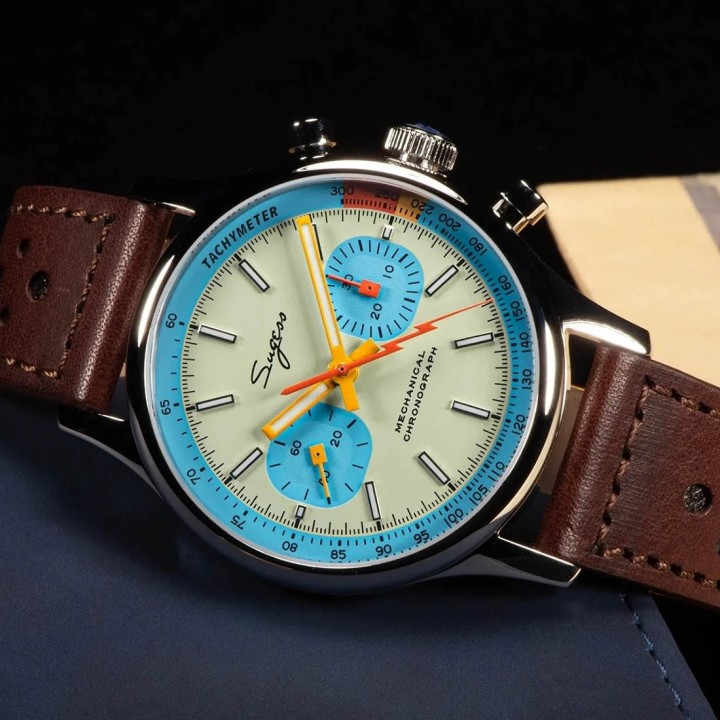 Sugess Teal Blue Chrono 387F