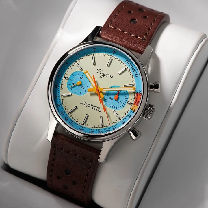 Sugess Teal Blue Chrono 387F