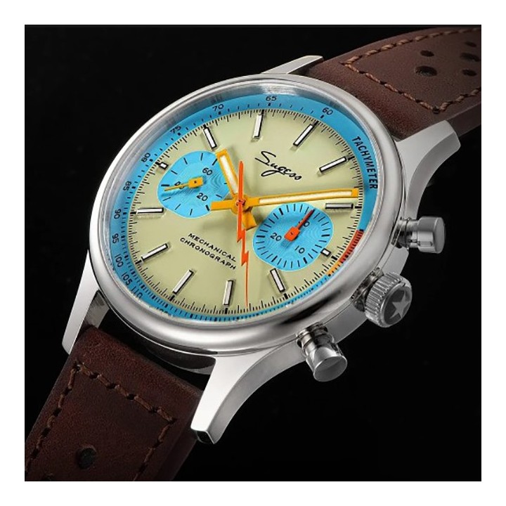 Sugess Teal Blue Chrono 387F