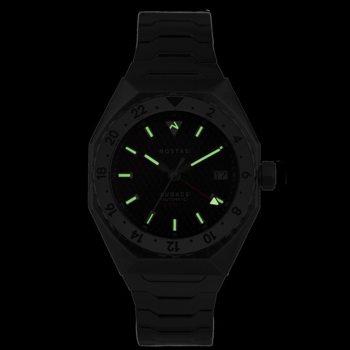 AUDACE GMT NERO ACCIAIO