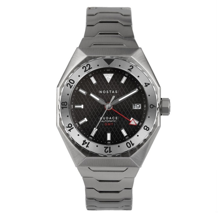 AUDACE GMT NERO ACCIAIO