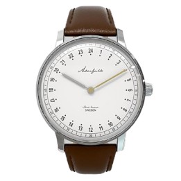 First Season Silver White with Brown Leather