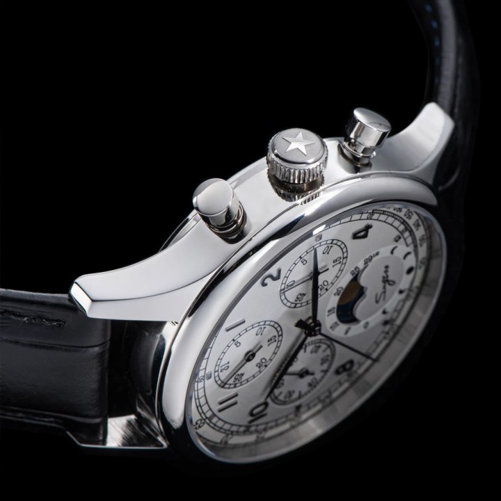 Sugess S389 White MoonPhase Master Chronograph