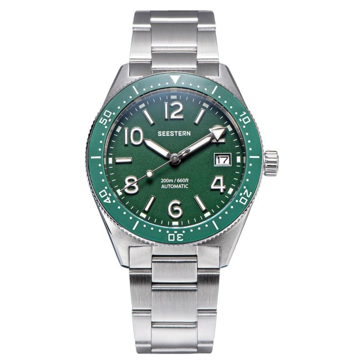Seestern S434 Green (fibbia e cassa graffiati)