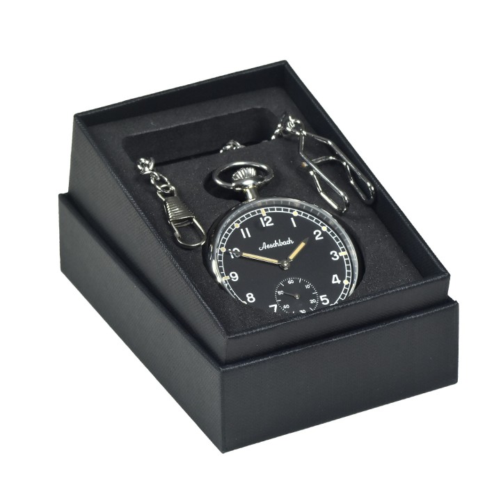 Aeschbach WW2 Pattern German Airforce (Luftwaffe) 17 Jewel Hand Wound Military Pocket Watch