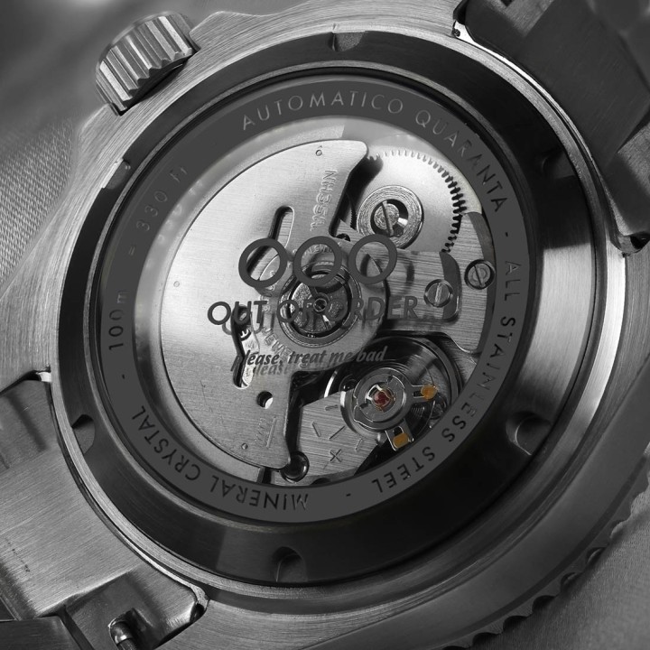 AUTOMATICO QUARANTA BLACK - ULTRA BRUSHED