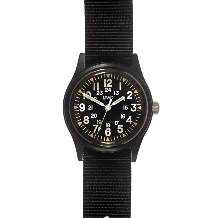 Classic 1960s/70s Pattern Matt Black Vietnam Watch