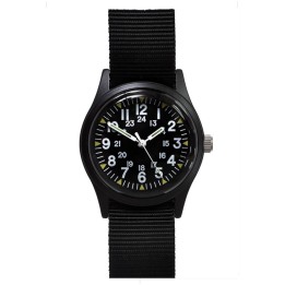 Classic 1960s/70s Pattern Matt Black Vietnam Watch (Unbranded Dial)