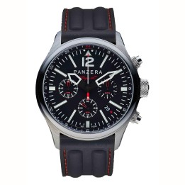 Flieger 46 Chronograph Steel Black Red