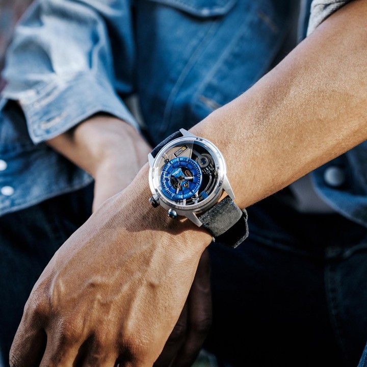 THE STONE Z BLUE LEATHER