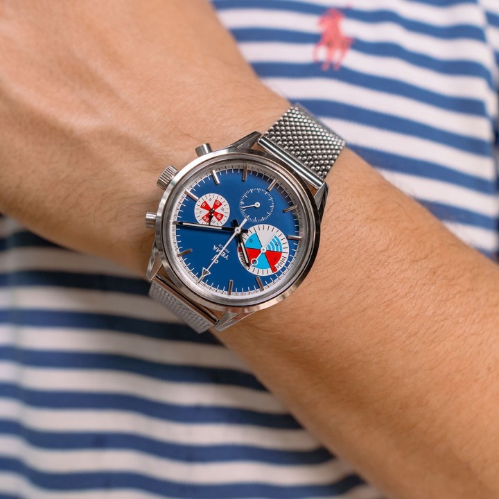 Yachtingraf Croisière Meca-Quartz Mesh Blue