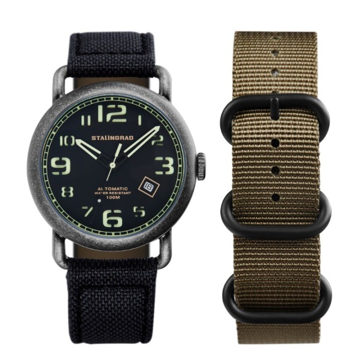 Rodim Black Sandwich Dial Black Cordura Strap