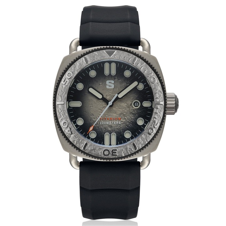 TITANIUM Defender Grey Lunar Dial Black Silicon Strap