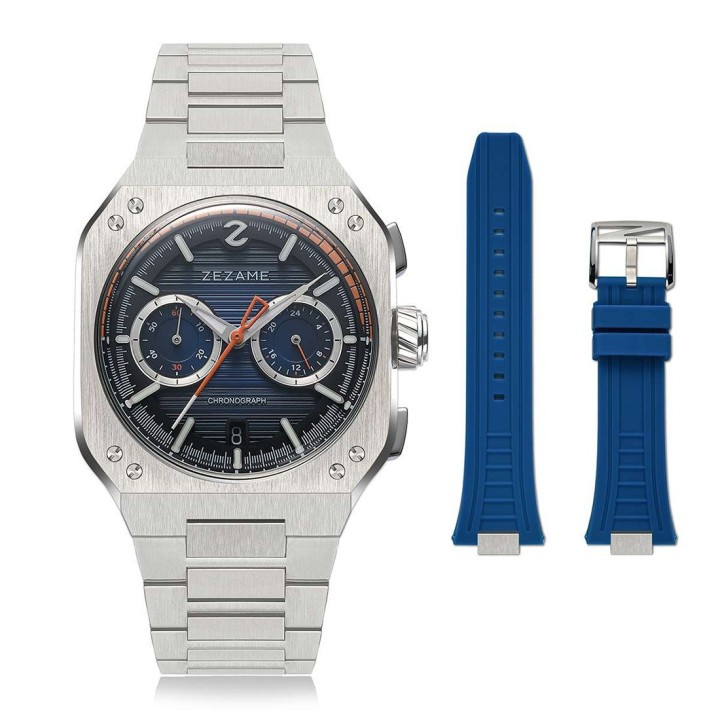 Night Hawk Chronograph Blue Dial with Steel Grey Case 40.5mm