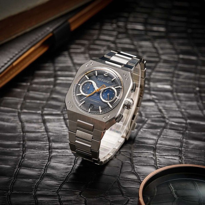 Night Hawk Chronograph Blue Dial with Steel Grey Case 40.5mm