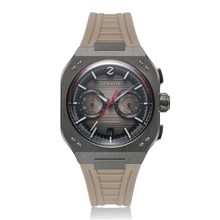 Night Hawk Chronograph Khaki Dial with Gunmetal Grey Case 40.5mm
