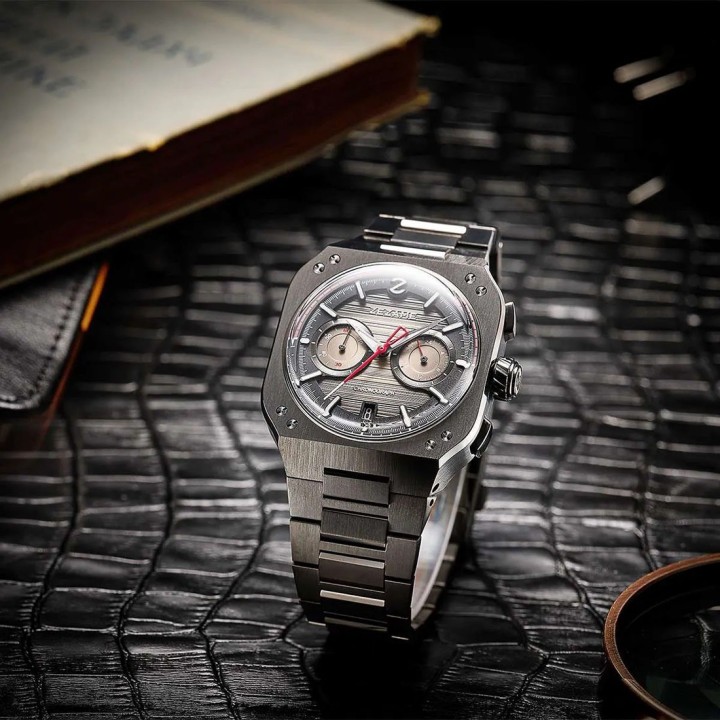 Night Hawk Chronograph Khaki Dial with Gunmetal Grey Case 40.5mm