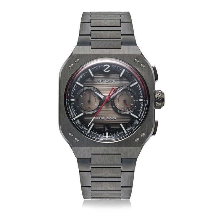 Night Hawk Chronograph Khaki Dial with Gunmetal Grey Case 40.5mm