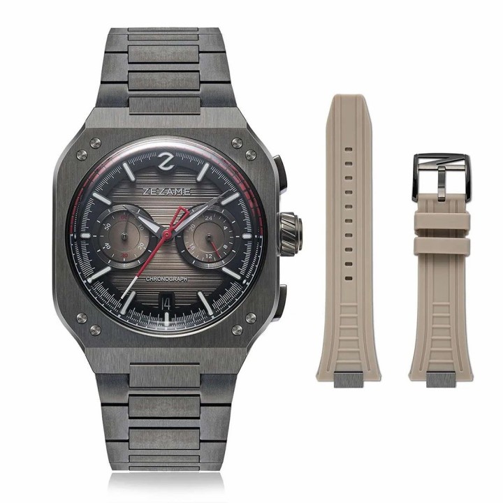 Night Hawk Chronograph Khaki Dial with Gunmetal Grey Case 40.5mm