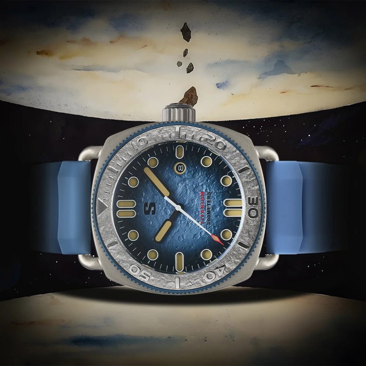 TITANIUM Defender Blue Lunar Dial Blue Silicon Strap