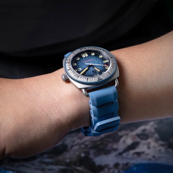 TITANIUM Defender Blue Lunar Dial Blue Silicon Strap