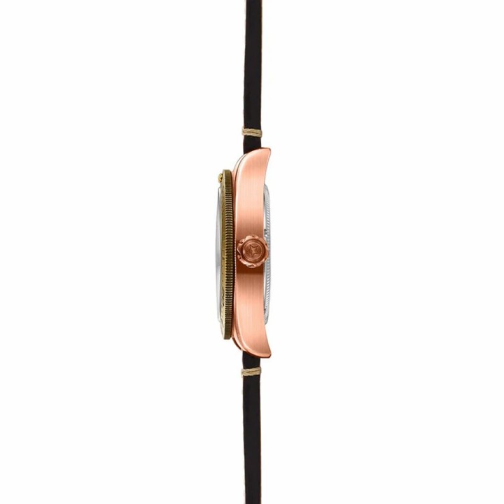 Commander Beige Dial Brown Leather Strap