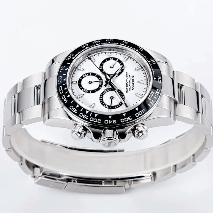Sugess S418-2 Automatic Chronograph White Ceramic insert