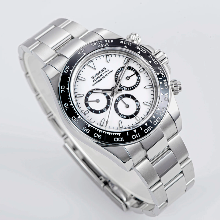 Sugess S418-2 Automatic Chronograph White Ceramic insert