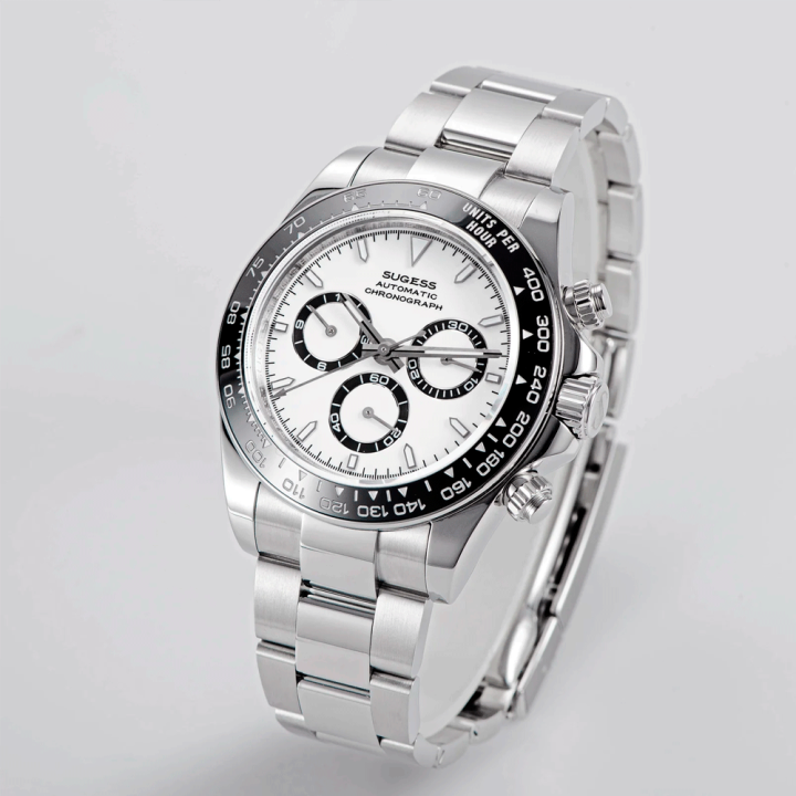 Sugess S418-2 Automatic Chronograph White Ceramic insert