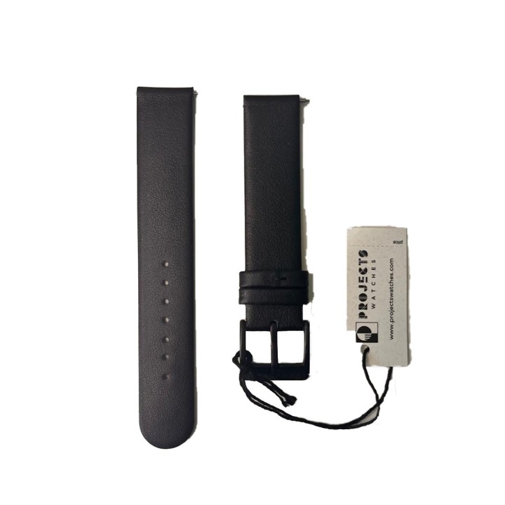 Black Leather Strap 18mm