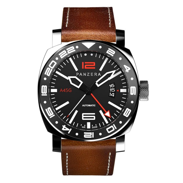 Aquamarine 45 G - Black-Brown Leather