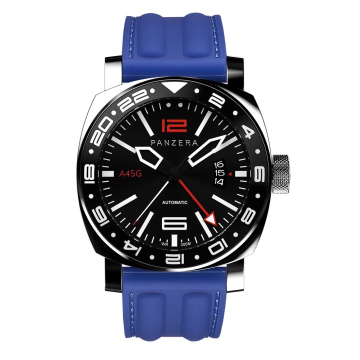Aquamarine 45 G - Black-Blue Silicone
