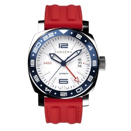 Aquamarine 45 G - White-Red Silicone