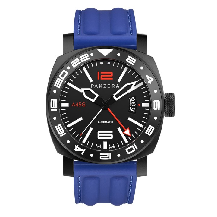 Aquamarine 45 G - PVD Blue Silicone