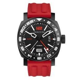 Aquamarine 45 G - PVD Red Silicone