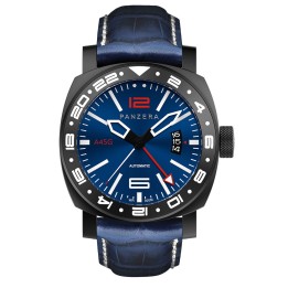 Aquamarine 45 G - PVD Blue Leather