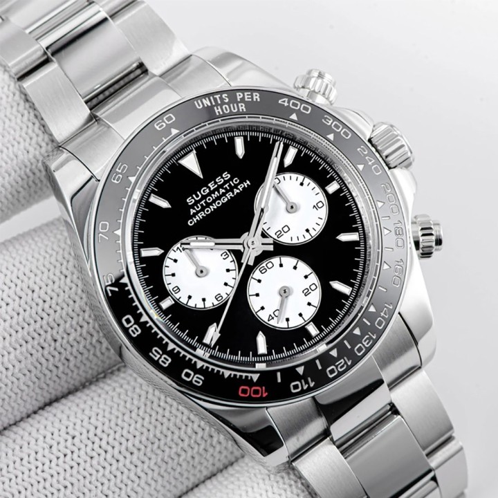 Sugess S418-2 Automatic Chronograph Black Panda