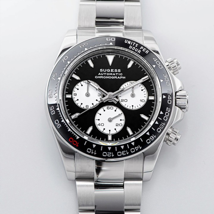 Sugess S418-2 Automatic Chronograph Black Panda