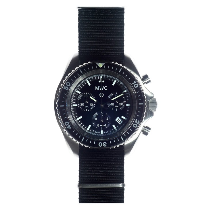 MWC Pattern Stainless Steel Military Pilots Chronograph