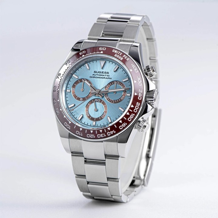 Sugess S418-2 Automatic Chronograph Ice Blue Dial