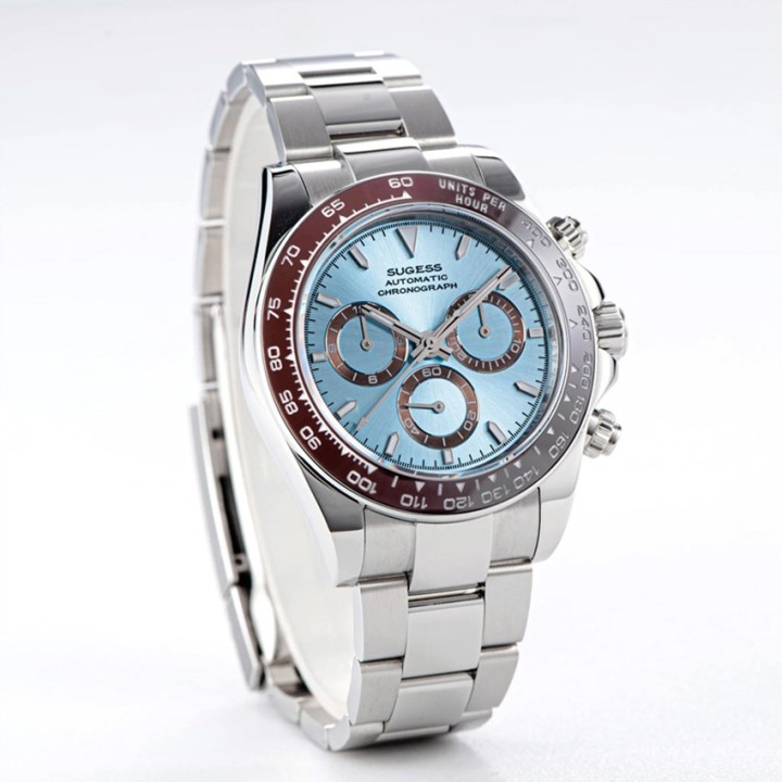 Sugess S418-2 Automatic Chronograph Ice Blue Dial