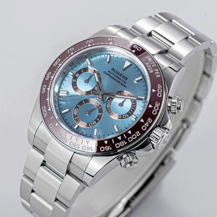 Sugess S418-2 Automatic Chronograph Ice Blue Dial