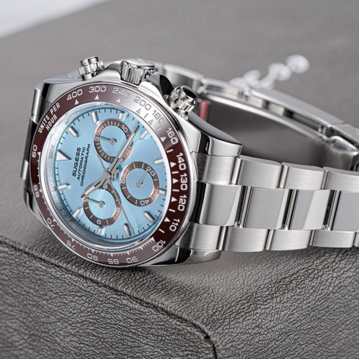 Sugess S418-2 Automatic Chronograph Ice Blue Dial