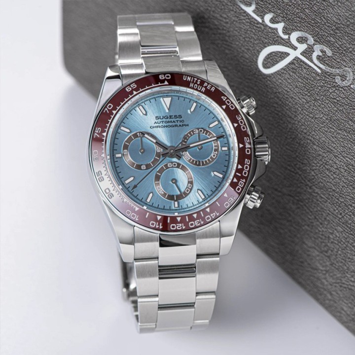 Sugess S418-2 Automatic Chronograph Ice Blue Dial